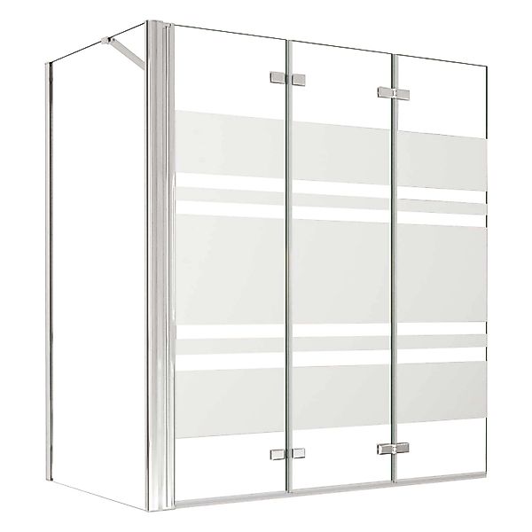 AICA 140cm Faltwand 3 teilig Badewanneaufsatz mit 75cm Seitewand 6mm Nano E günstig online kaufen