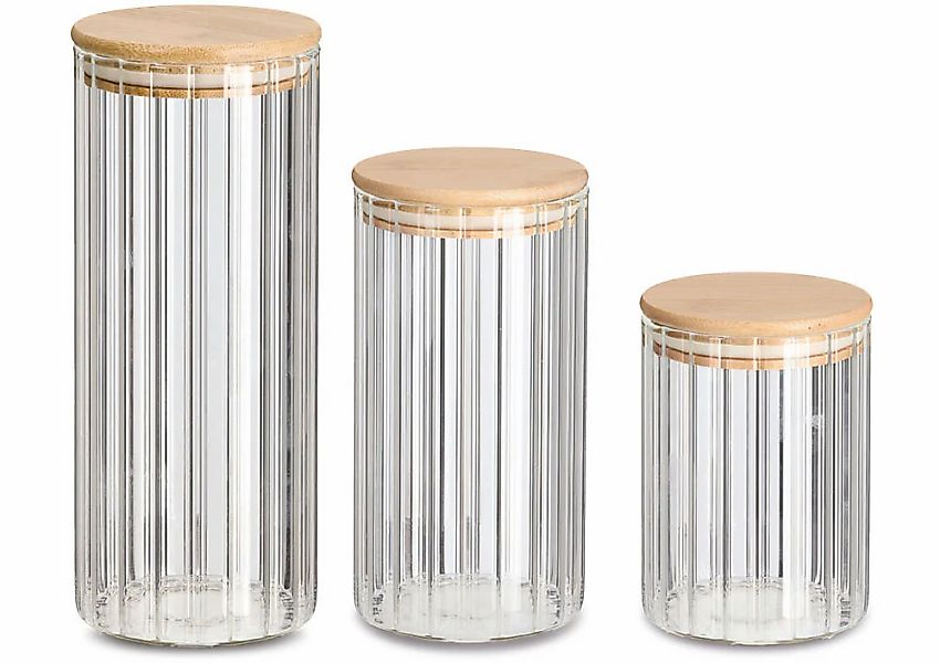 Zeller Present Vorratsglas Set, Ø 9 cm - 610 ml, 850 ml, 1100 ml, 3 Stk. tl günstig online kaufen