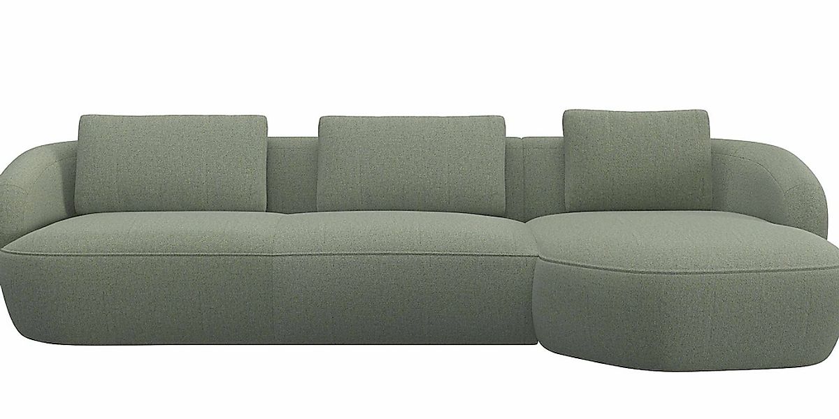 FLEXLUX Wohnlandschaft "Torino, rund, L-Form, Sofa-Ecke mit Recamiere, Long günstig online kaufen