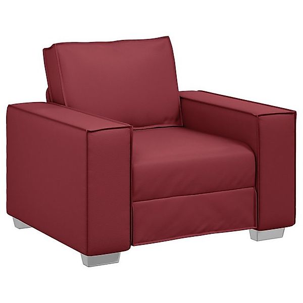 vidaXL Sofa Sessel Weinrot 59 cm Kunstleder, 1 Teile günstig online kaufen