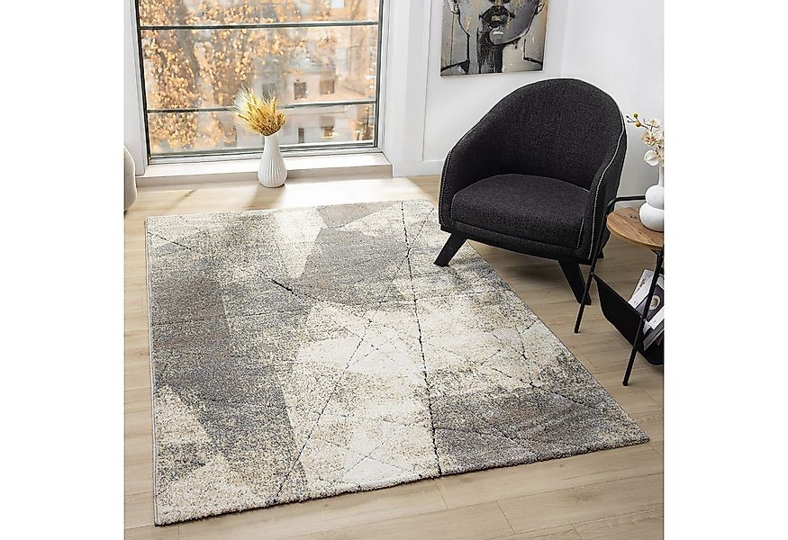 Vimoda Teppich Kurzflor Modern, Marmor Motiv Weich & dicht, Rechteckig, Höh günstig online kaufen