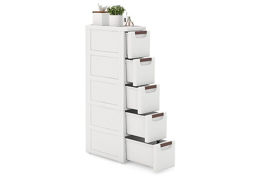 KOMFOTTEU Sideboard, Nischenschrank schmal, Badschrank mit Schubladen & Rol günstig online kaufen