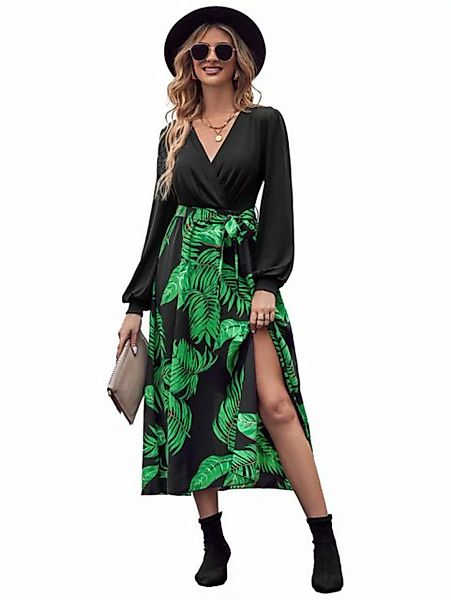 RUZU UG Dirndl Damenkleid Slim Abiballkleid Freizeitkleid EinfarbigerWinter günstig online kaufen