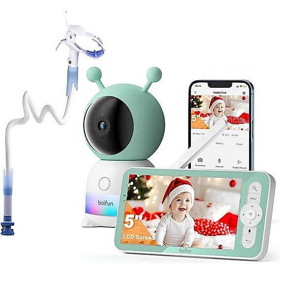 Boifun Babyphone 2K 3MP/5 Zoll WLAN Video Babyfone Babyphone mit Kamera und günstig online kaufen