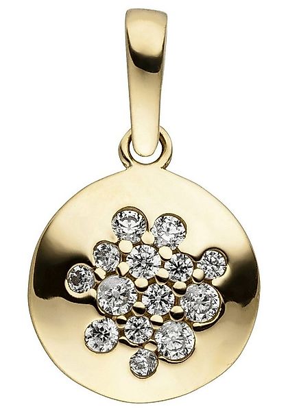 JOBO Kettenanhänger Anhänger mit 14 Zirkonia, 333 Gold günstig online kaufen