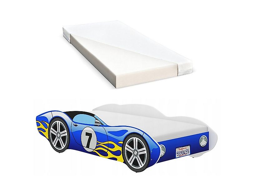 iGLOBAL Kinderbett Autobett Cars Bett Jugendbett 140 x 70 cm günstig online kaufen