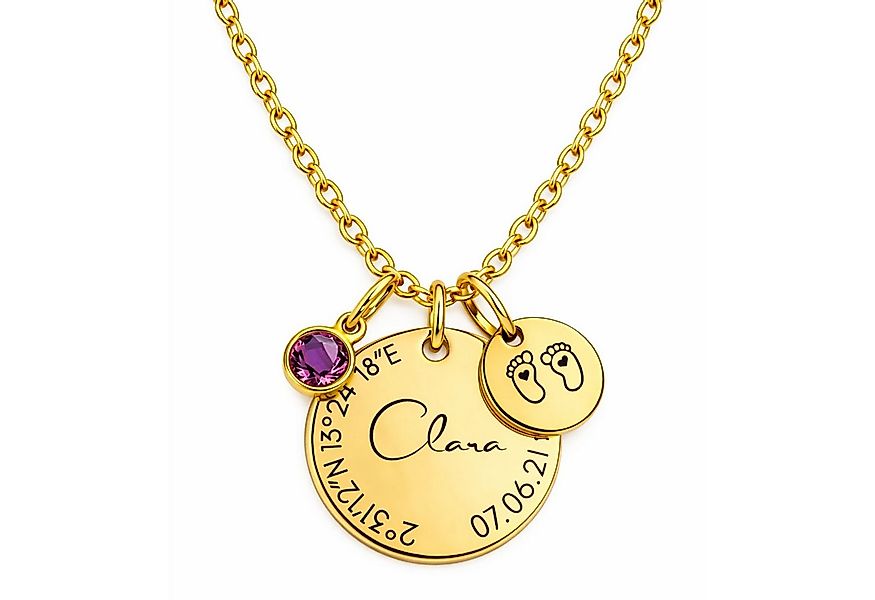 BS Schmuckdesign Kette mit Anhänger mit Gravur Damen Halskette mit Gravur G günstig online kaufen