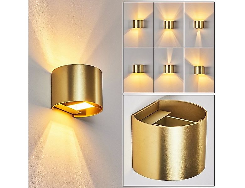 hofstein Wandleuchte Up Down Wand Lampen goldfarben Flur Wohn Schlaf Zimmer günstig online kaufen