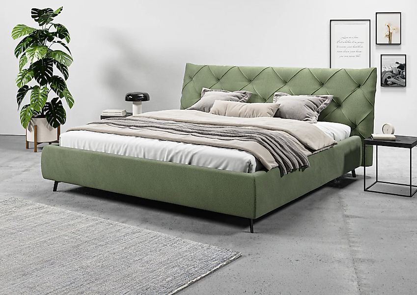 Home affaire Polsterbett "Elloree, in 4 Breiten bis 200cm, auch in Leder" K günstig online kaufen