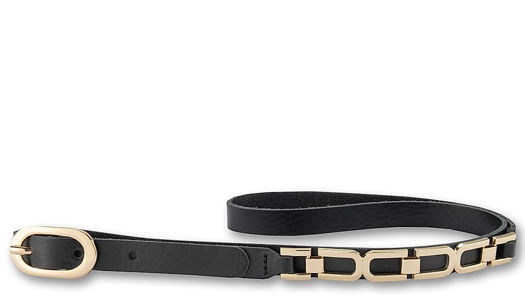 BERND GÖTZ Ledergürtel "Ledergürtel im extra schmalen Stil mit ovaler Golds günstig online kaufen