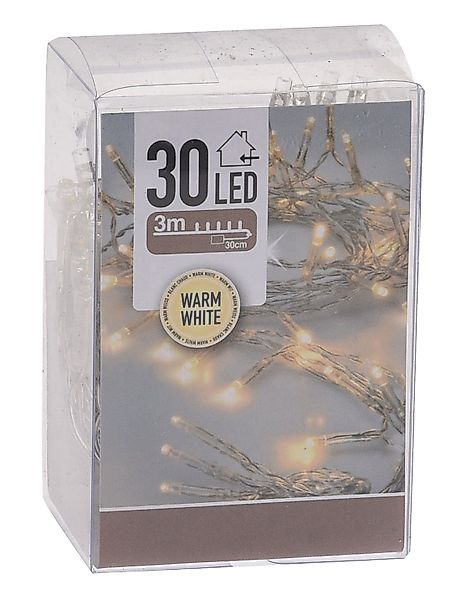 Spetebo LED-Lichterkette Lichterkette mit 30 LED in warm weiß - 450 cm, Wei günstig online kaufen