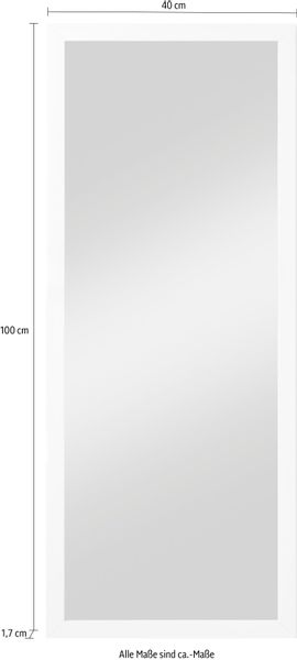 Rahmenspiegel Beach Weiß 40 cm x 100 cm günstig online kaufen