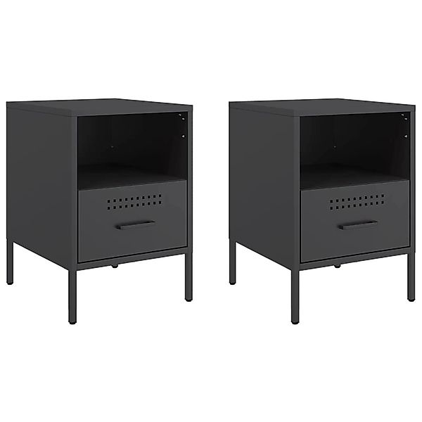 vidaXL Nachttisch Nachttische 2 Stk. Schwarz günstig online kaufen
