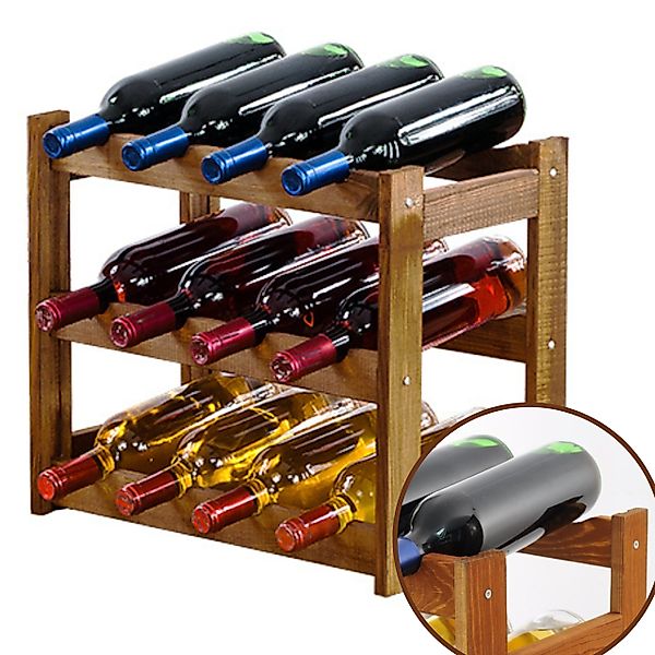 Modo24 Weinregal Flaschenregal Holzregal Flaschenständer Varianten günstig online kaufen
