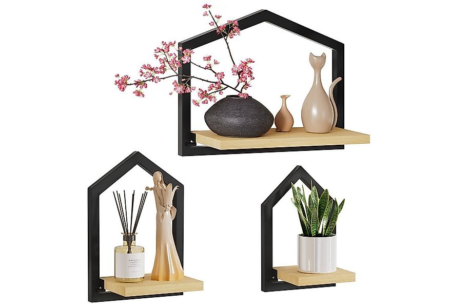 Yorbay Wandregal Set 3-tlg. Floating Schwebregal Modernes Design für Wandmo günstig online kaufen