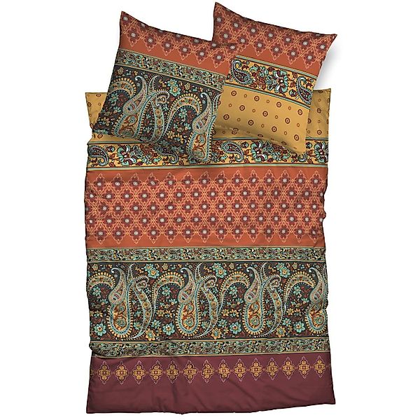 CASATEX Bettwäsche Murillo Terra, Biber, 2 günstig online kaufen