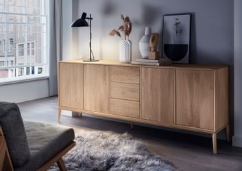 Home affaire Sideboard "Koda, Anrichte mit 2 Schränken & 3 Schubladen, Push günstig online kaufen