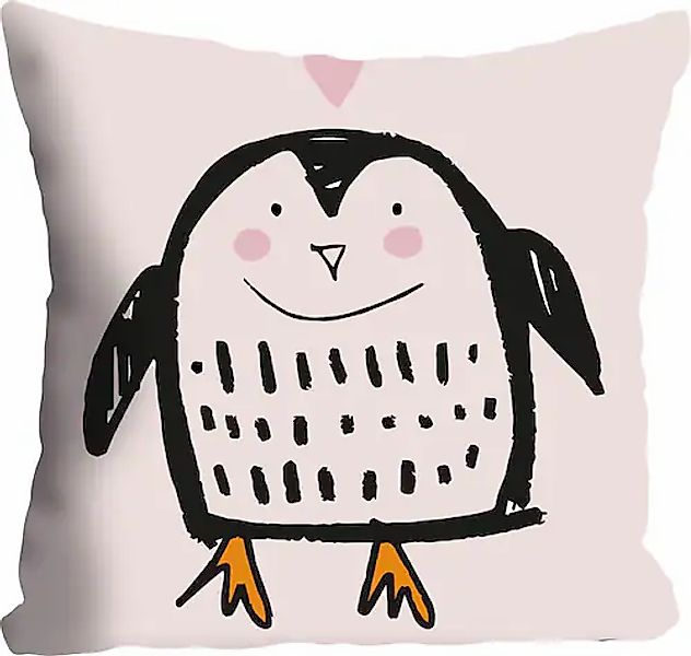 queence Dekokissen »Pinguin«, Kissenhülle ohne Füllung, 1 Stück günstig online kaufen