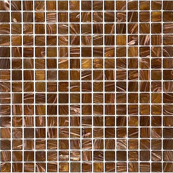 Mosaikmatte Glas Kupfer Hellbraun 32,7 cm x 32,7 cm günstig online kaufen