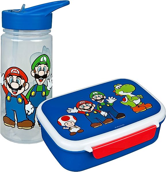 Scooli Lunchbox "Super Mario" Set, 2 Stk. tlg. mit Trinkflasche günstig online kaufen