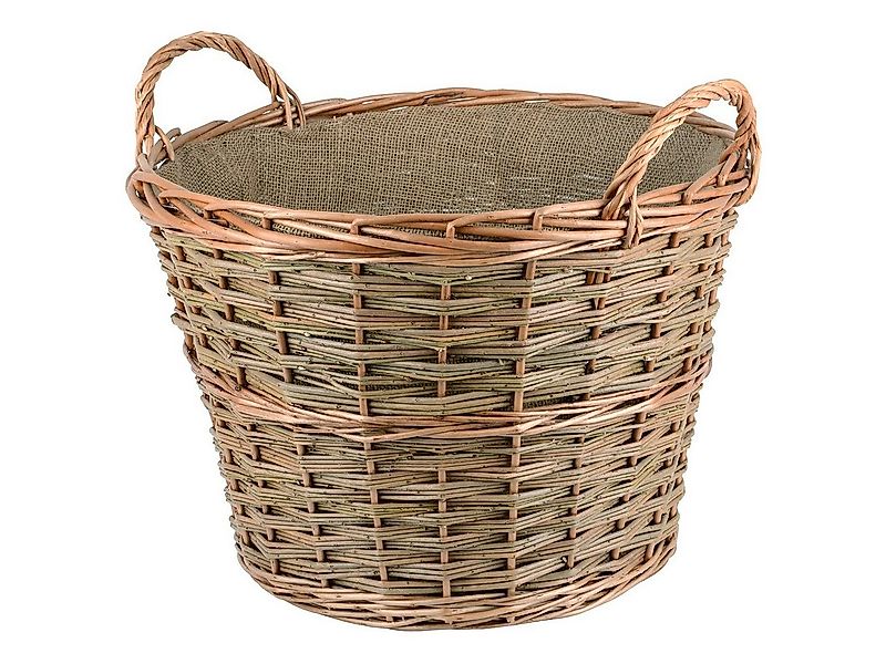 UNUS HOME Kaminholzkorb Korb Weide mit 2 Griffen gefüttert Ø45 (1 St) günstig online kaufen