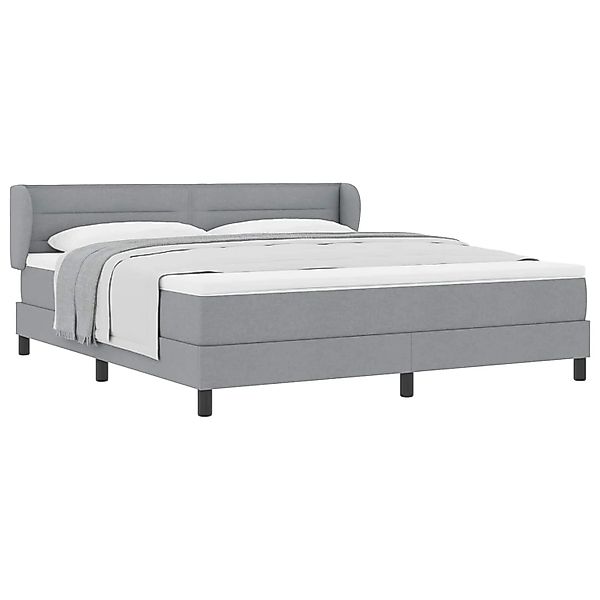 vidaXL Boxspringbett mit Matratze Hellgrau 180 x 200 cm Stoff 3339975 günstig online kaufen