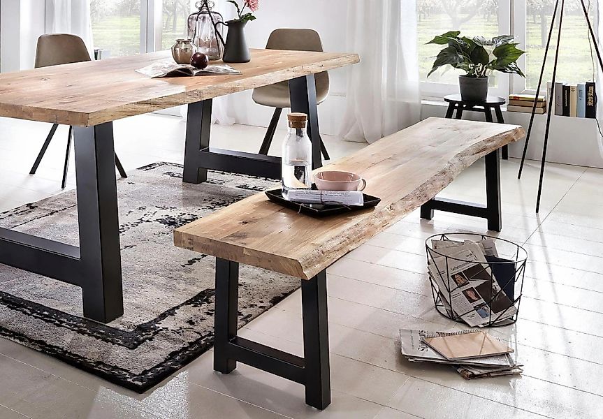 Home affaire Bank "Tristan" aus Massivholz Eiche günstig online kaufen