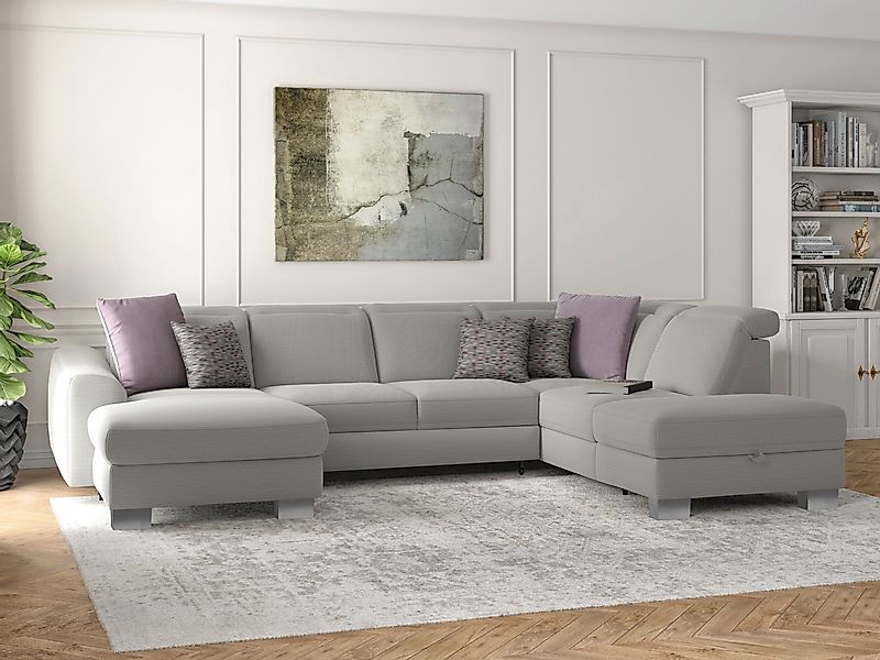 sit&more Wohnlandschaft »Dundee U-Form«, mit Federkern und Edelstahlfüßen, günstig online kaufen