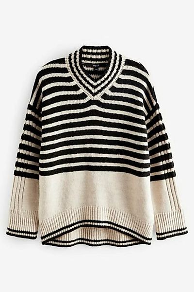 Next V-Ausschnitt-Pullover Pullover mit hohem V-Ausschnitt (1-tlg) günstig online kaufen