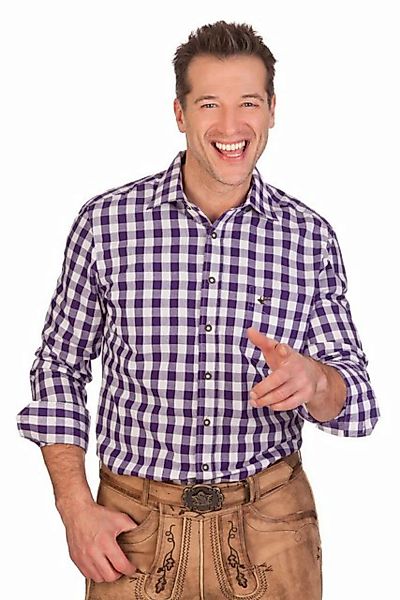 orbis Trachtenhemd Trachtenhemd - H1406 - violett günstig online kaufen