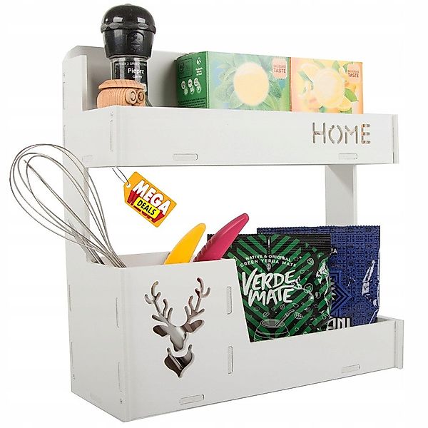 MEGADEALS Küchenregal Organizer Regal Hängeregal Gewürzhalter günstig online kaufen