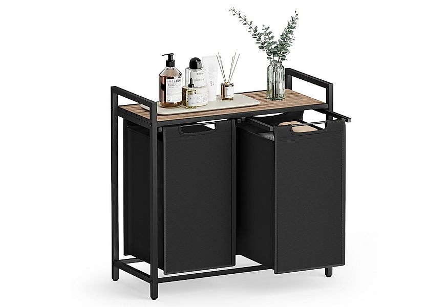 VASAGLE Wäschekorb, 2 Wäschesäcke aus Oxford-Gewebe, abnehmbar, 2 x 46 L günstig online kaufen