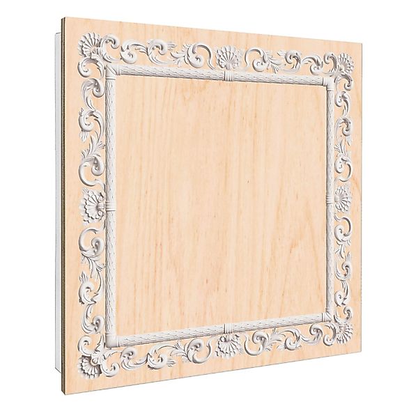 Banjado Schlüsselkasten mit Holzfront 30x30cm Weiß Scharnier Links 50 Haken günstig online kaufen
