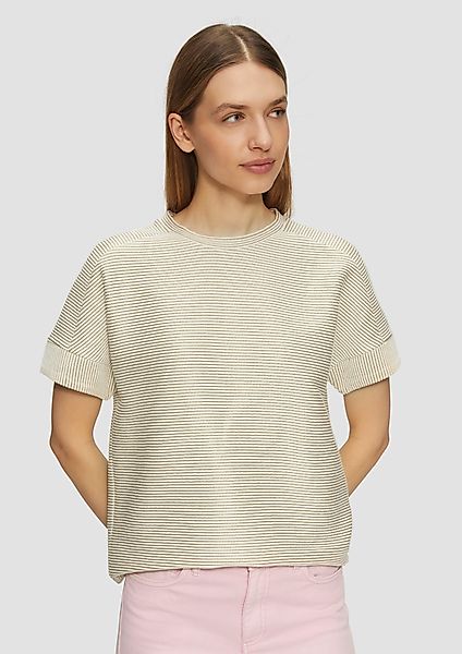 s.Oliver Shirttop T-Shirt mit Strukturstreifen im günstig online kaufen