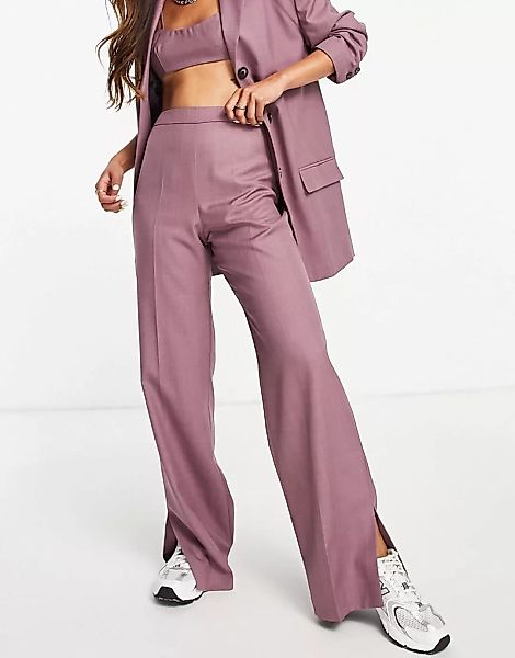 Topshop – Schlichte, elegante Hose in Lila-Violett günstig online kaufen