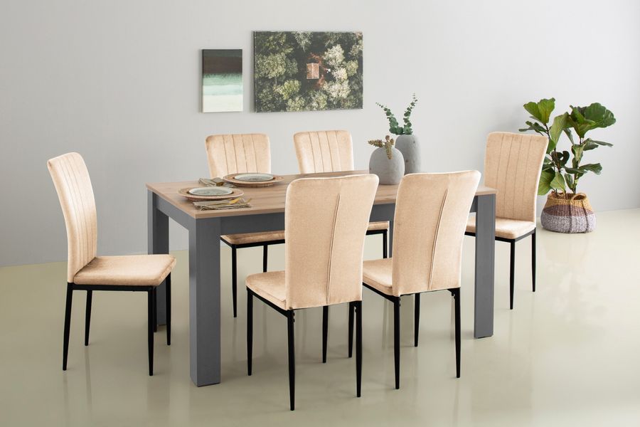 Home affaire Essgruppe "Bergamo Tisch Stühle Speisezimmer Bestseller" Set, günstig online kaufen