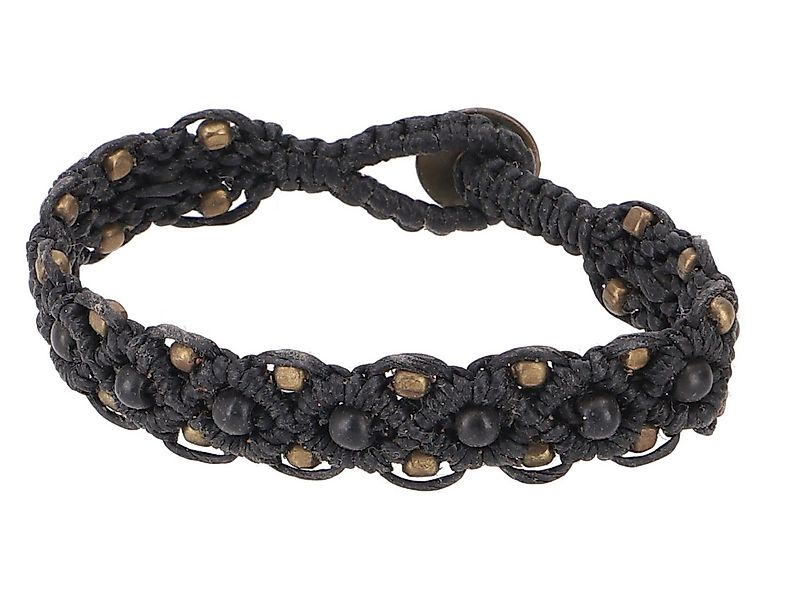 Guru-Shop Armreif Perlenarmband, Makramee Armband - dunkelbraun günstig online kaufen