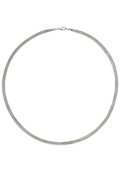 JOBO Goldkette Popcorn, 3-reihig 750 Weißgold günstig online kaufen