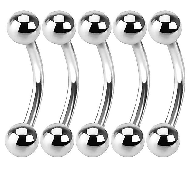 viva-adorno Augenbrauenpiercing-Set Piercing Banane mit Kugeln Chirurgensta günstig online kaufen