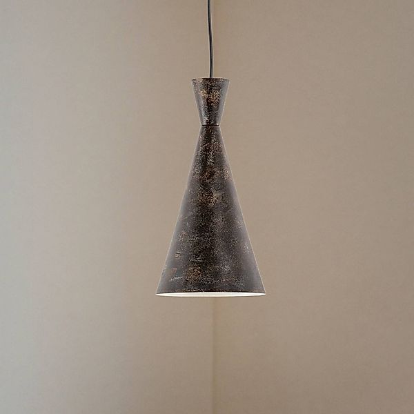 Hängeleuchte Tom, schwarz-braun, Metall, Ø 19 cm, E27 günstig online kaufen