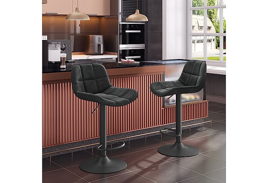 EUGAD Barhocker (2 St), Kunstleder höhenverstellbar 360° drehbar aus Metall günstig online kaufen