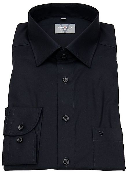 MARVELIS Businesshemd Comfort Fit bügelfrei Kentkragen günstig online kaufen