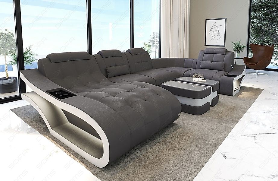 Sofa Dreams Wohnlandschaft Polster Stoff Sofa Elegante A - U Form Stoffsofa günstig online kaufen