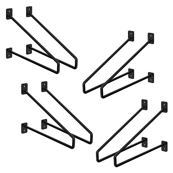 ML-Design 8 Stück Regalhalterung 265 mm Schwarz aus Stahl Haarnadel Schwebe günstig online kaufen