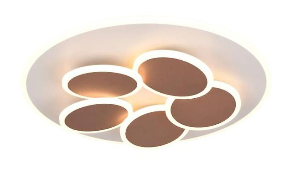 LED Deckenleuchte inkl. Nachtlicht Warm Grey / Coffee 1 Stück Metall Hellbr günstig online kaufen