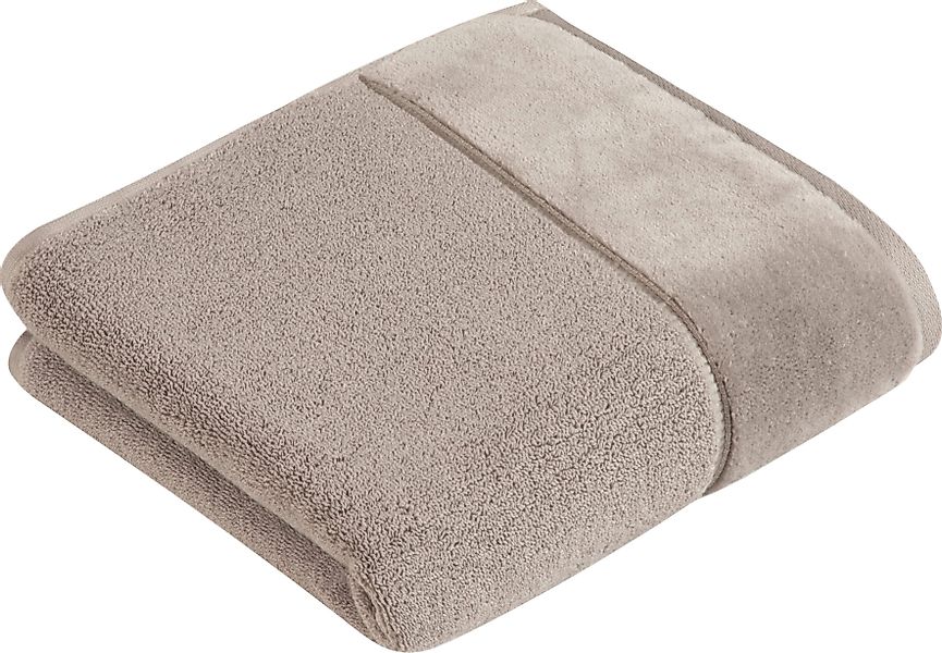 Vossen Handtuch »Pure«, (2 St.), Baumwolle & VEGAN, mit eleganter Veloursbo günstig online kaufen