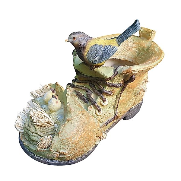 Aspinaworld Gartenfigur Pflanzschuh mit Vogelnest zum günstig online kaufen