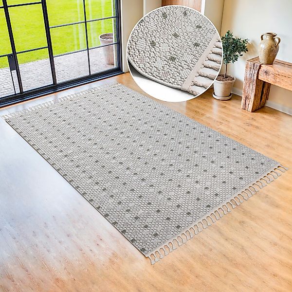 Bruno Banani Teppich "Dotty, In- und Outdoor geeignet" rechteckig 6 mm Höhe günstig online kaufen