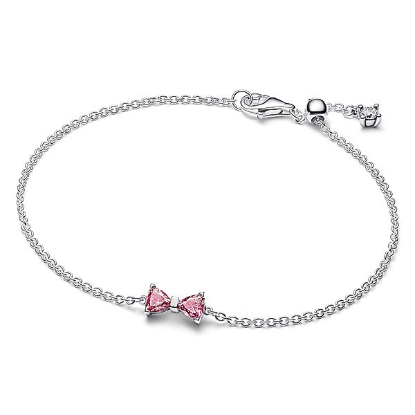 Pandora Gliederarmband DamenSchleife Pink Silber günstig online kaufen