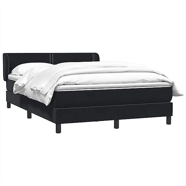 vidaXL Bett Boxspringbett mit Matratze Schwarz 160x210 cm Samt günstig online kaufen